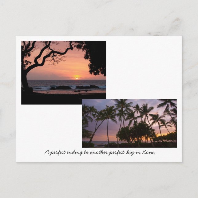 Sonnenuntergänge in Kona Postkarte (Vorderseite)