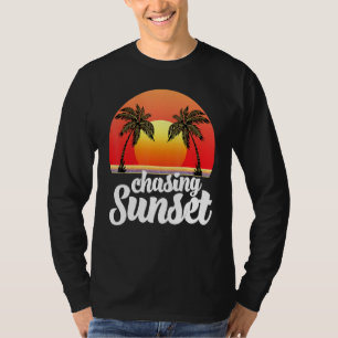 Sonnenuntergänge jagen Strand Frauen Sonnenunterg T-Shirt