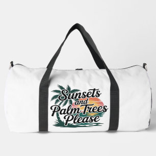 Sonnenuntergänge Palmen Bitte Ozean Duffle Bag