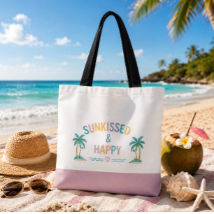 Sonnenuntergänge & Palmen Sommer-Tasche