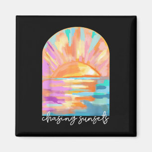 Sonnenuntergänge Sommerurlaub Hawaii Beach Funny Magnet