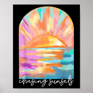 Sonnenuntergänge Sommerurlaub Hawaii Beach Funny Poster
