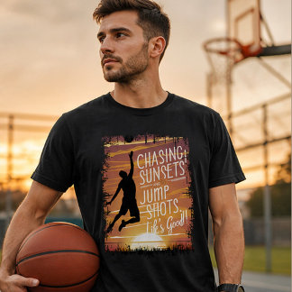 Sonnenuntergänge & Sprungbretter Basketball Leben T-Shirt
