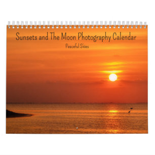 Sonnenuntergänge und Mondfotografie Friedliche Him Kalender