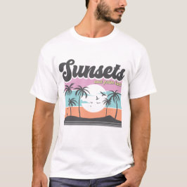 Sonnenuntergänge und Palmen T-Shirt