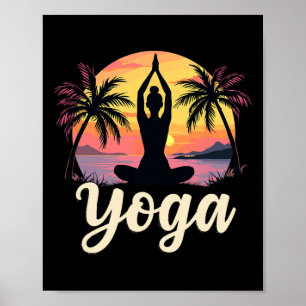 Sonnenuntergänge und Yoga-Meditation - Namaste Vin Poster
