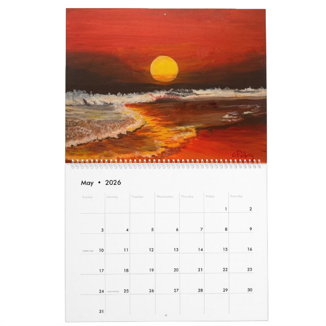 Sonnenuntergänge von Artist Gary Poling Kalender (Mai 2026)