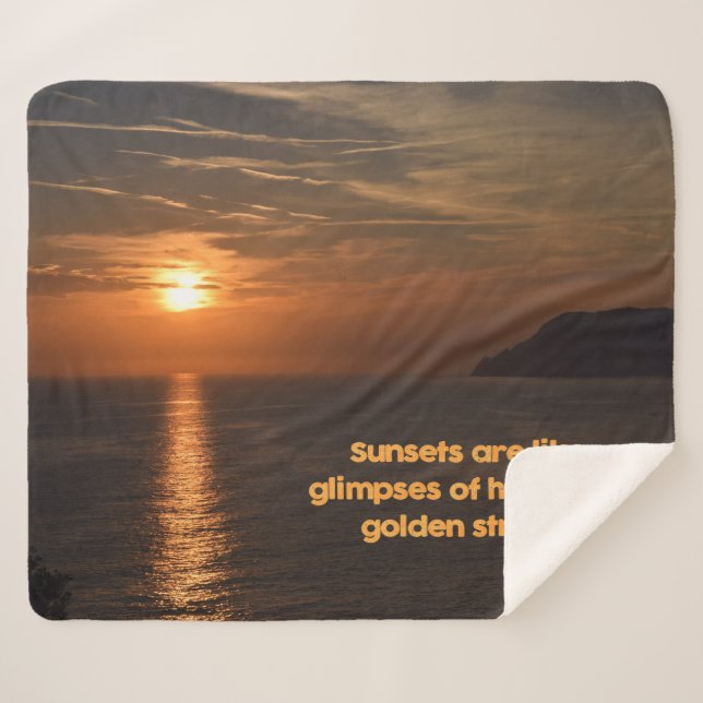 Sonnenuntergänge wie die Lichter der goldenen Stra Sherpadecke (Vorderseite (Horizontal))
