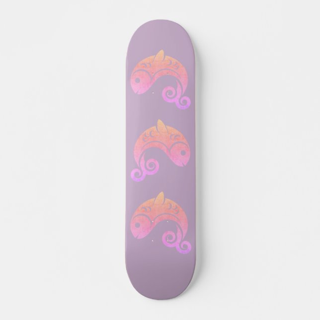 Sonnenuntergangfische Skateboard (Vorne)