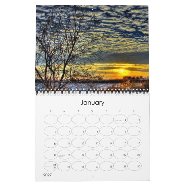 Sonnenuntergangkalender 2009 kalender (Jan 2027)