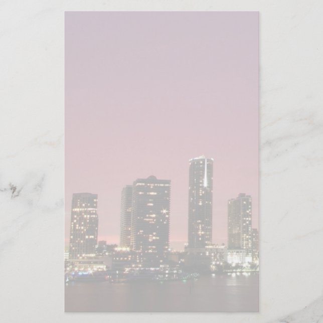 Sonnenunterganglicht über Miami nach einem Sturm Briefpapier (Vorderseite)