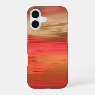 Sonnenuntergangs-Abstrakt-Design iPhone 16 Hülle