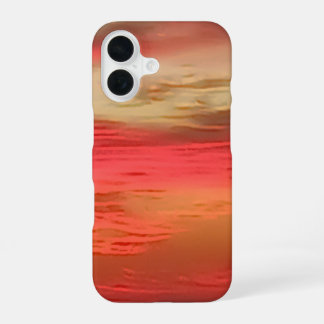 Sonnenuntergangs-Abstrakt-Design iPhone 16 Hülle