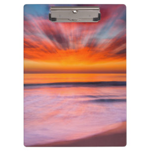 Sonnenuntergangs-Abstrakt vom Tamarack Beach Klemmbrett