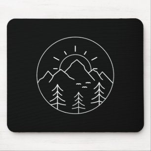 Sonnenuntergangs-Berg-Natur-Wandern-Camping- Outdo Mousepad