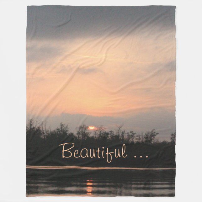 Sonnenuntergangs-Designer-Druck Fleecedecke (Vorderseite)