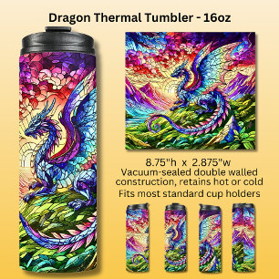 Sonnenuntergangs-Drache 16oz Thermosbecher