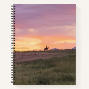 Sonnenuntergangs-Fahrt Spiralblock Notizbuch