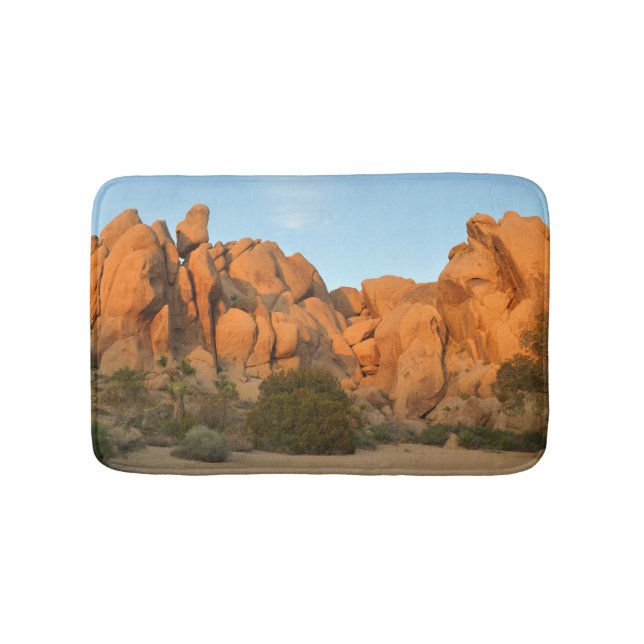 Sonnenuntergangs-Felsen im Joshua Tree Badematte (Vorderseite)