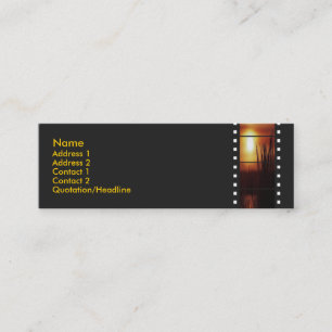 Sonnenuntergangs-Filmstreifen-Profilkarte Mini Visitenkarte