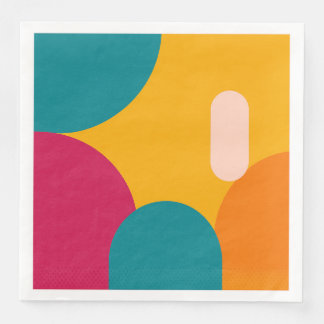 Sonnenuntergangs-Geometrie - Farbige Papiertücher Serviette