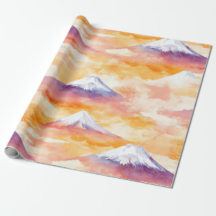 Sonnenuntergangs-Gipfel – Goldene Berglandschaft ( Geschenkpapier