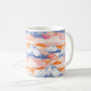 Sonnenuntergangs-Gipfel – Goldene Berglandschaft ( Kaffeetasse