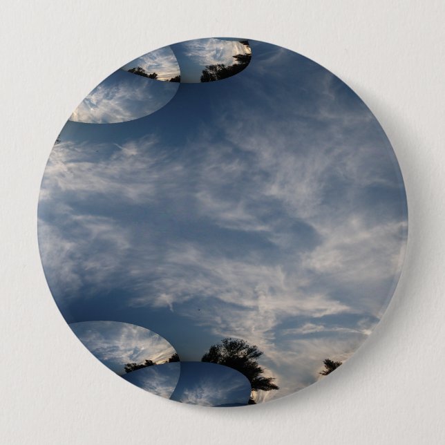 Sonnenuntergangs-Himmel Fraktal Button (Vorderseite)