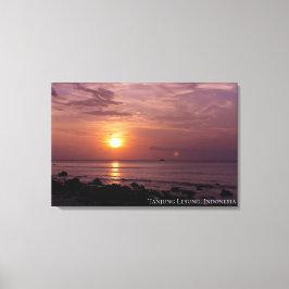 Sonnenuntergangs Himmel Strand Dämmerung Reise Sil Leinwanddruck