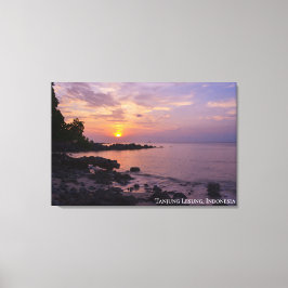 Sonnenuntergangs-Himmel-Strand-Dämmerungs-Landscha Leinwanddruck