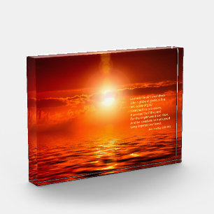 Sonnenuntergangs-Inspirationen Orange Goldener Him Fotoblock
