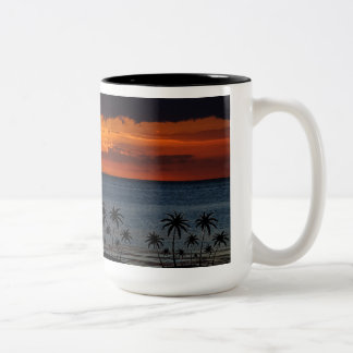 Sonnenuntergangs-Kaffeetasse | Warmes Goldenes-Stu Zweifarbige Tasse