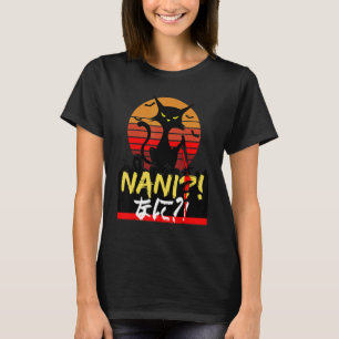 Sonnenuntergangs-Katzenmesser Mit Was Japanisch Na T-Shirt