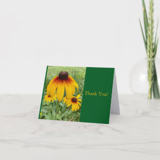Sonnenuntergangs-Kegelblumen-Karte zum Dankeschön Dankeskarte