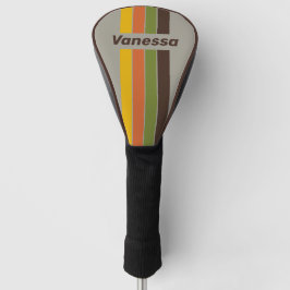 Sonnenuntergangs-Klee-Stift gestreift mit Namen Golf Headcover