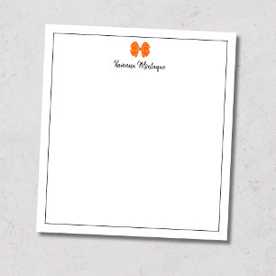 Sonnenuntergangs-Orange-Bogen-Rand-Script Individu Notizblock