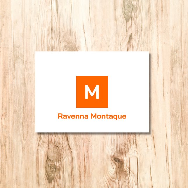Sonnenuntergangs-Orange Modernes Monogramm Persona (Von Creator hochgeladen)