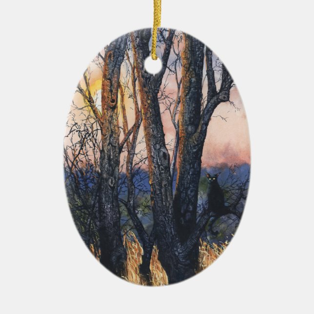 Sonnenuntergangs-Ornament Keramik Ornament (Vorne)