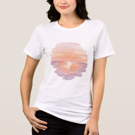 Sonnenuntergangs-Ozeanwellen – Minimalistisches Ha Tri-Blend Shirt