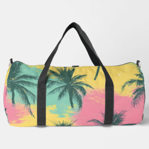 Sonnenuntergangs-Palmen-Reisegefährte Duffle Bag