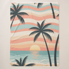 Sonnenuntergangs-Palmen – Tropischer Sonnenunterga Sherpadecke