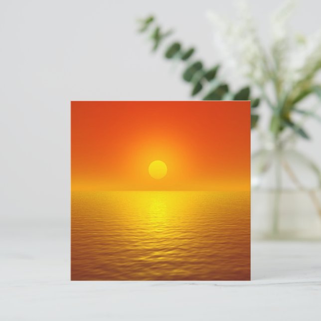 Sonnenuntergangs-Reflexions-Papeterie (Stehend Vorderseite)