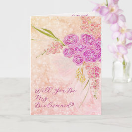 Sonnenuntergangs-Röte-Bowle Helle Rosenbouquet  Karte
