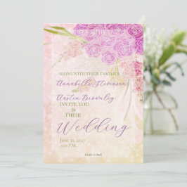 Sonnenuntergangs-Röte Transparente Schleife Helles Einladung