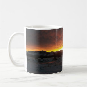 Sonnenuntergangs-Schneetasse Kaffeetasse