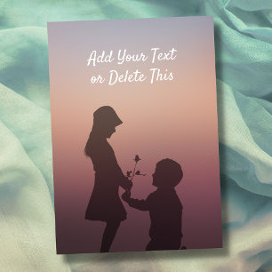 Sonnenuntergangs-Silhouette Liebe, Freundschaft, W Karte