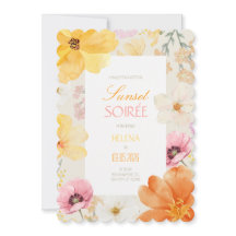 Sonnenuntergangs-Soirée Elegante Blumen Orange, Pi