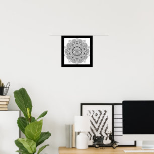 Sonnenuntergangs-Spaß-Mandala-Party-Plakat zum Fär Poster