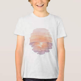 Sonnenuntergangs-Strand-Vibes – Minimalistische ha Tri-Blend Shirt
