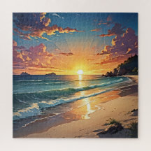 Sonnenuntergangs-Strandserenitätsszene